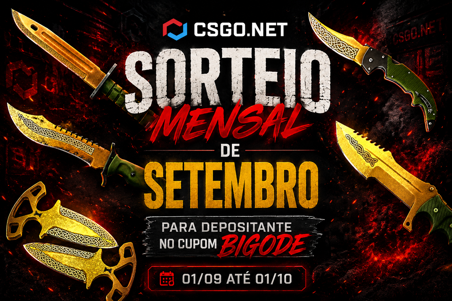 CSGO.NET - Sorteio mensal de Setembro!
